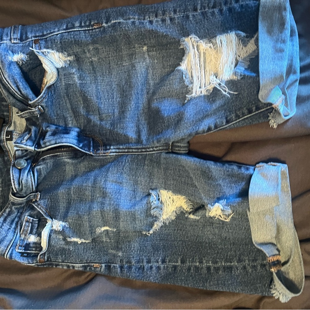 Distressed Denim Women Shorts